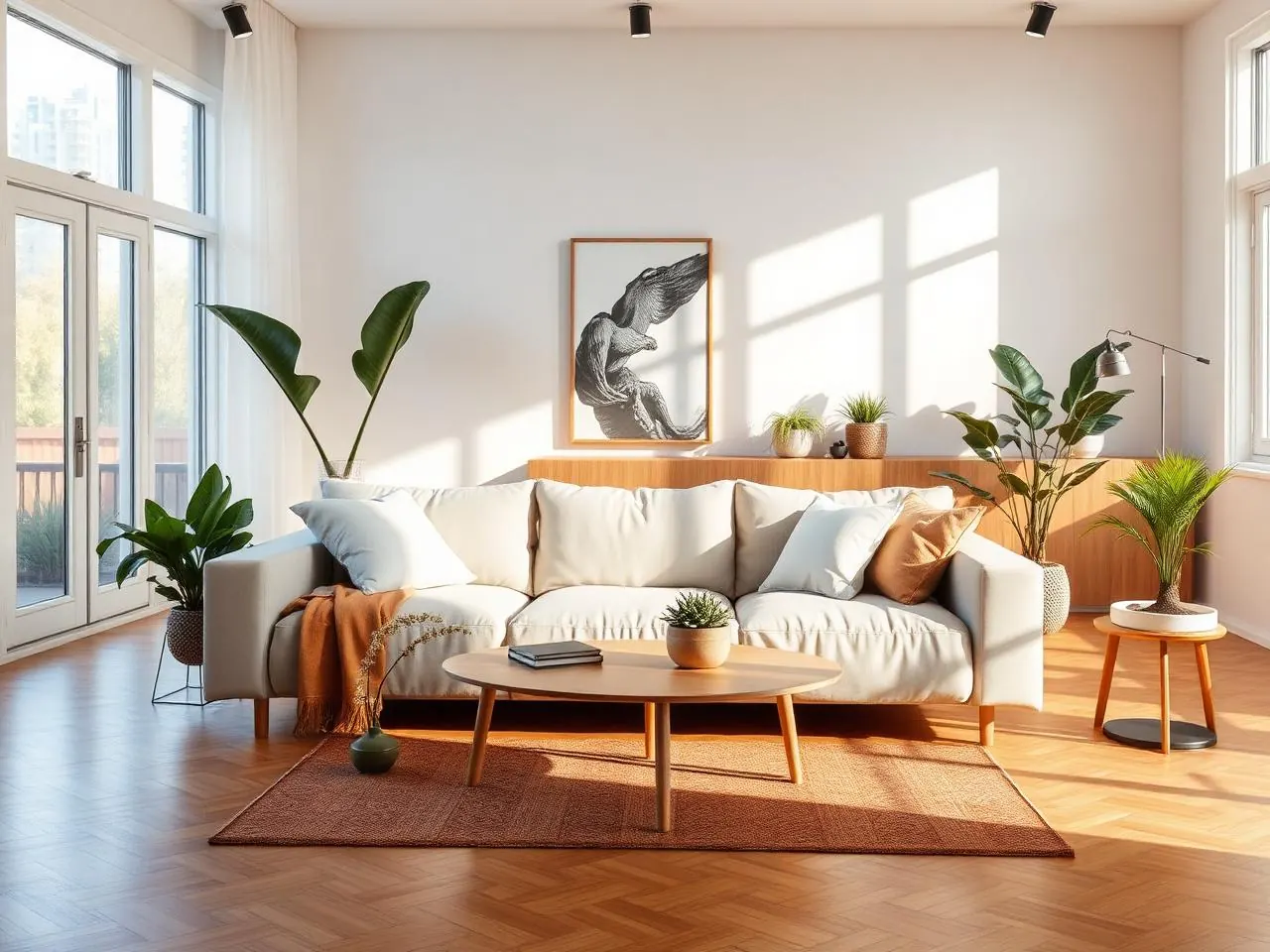 Bright modern living room